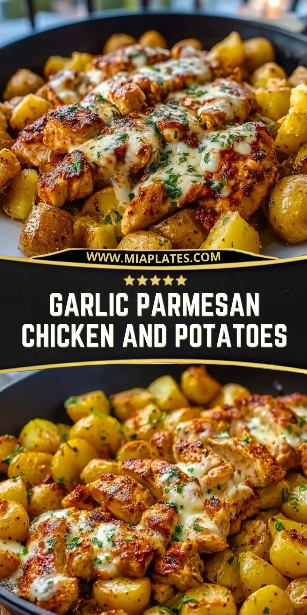 Garlic Parmesan Chicken and Potatoes Pin 1