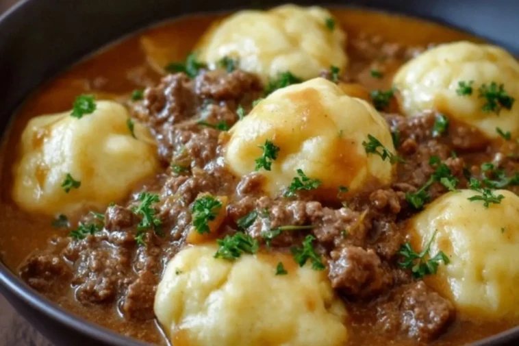 Ground Beef and Dumplings