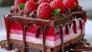 Heavenly Raspberry Chocolate Mousse Cake 1
