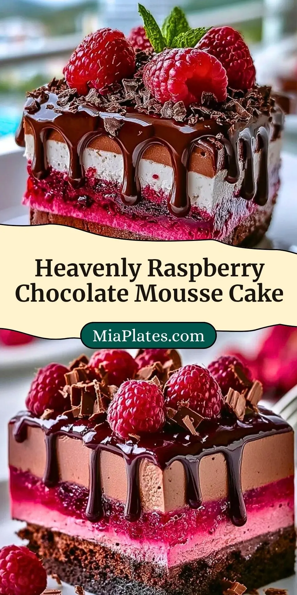 Heavenly Raspberry Chocolate Mousse Cake Pin 2
