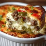High Protein Low Carb Philly Cheesesteak Casserole