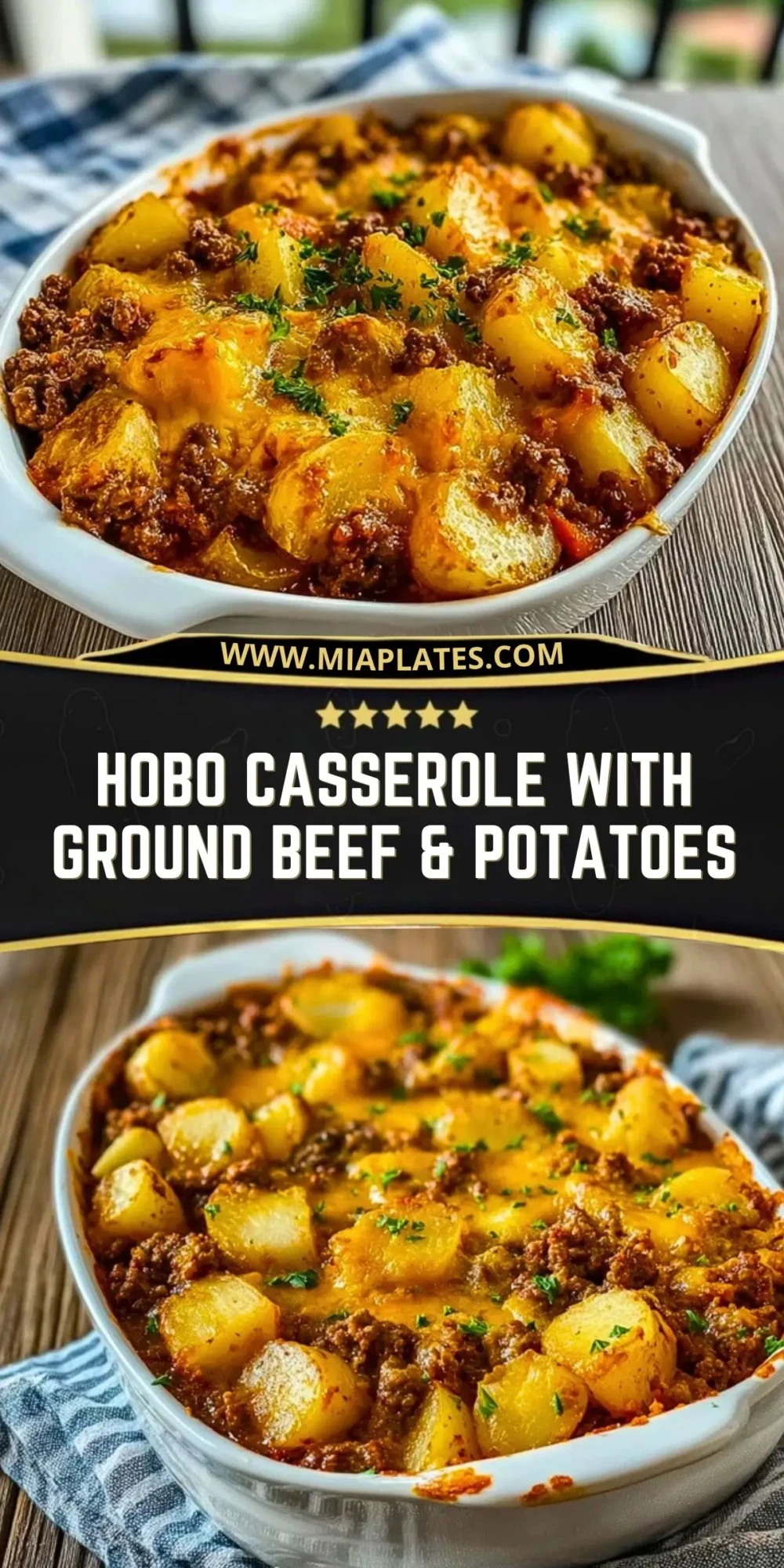 Hobo Casserole with Ground Beef & Potatoes Pin 1