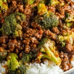 Honey Garlic Ground Beef and Broccoli 1