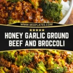 Honey Garlic Ground Beef and Broccoli Pin 1