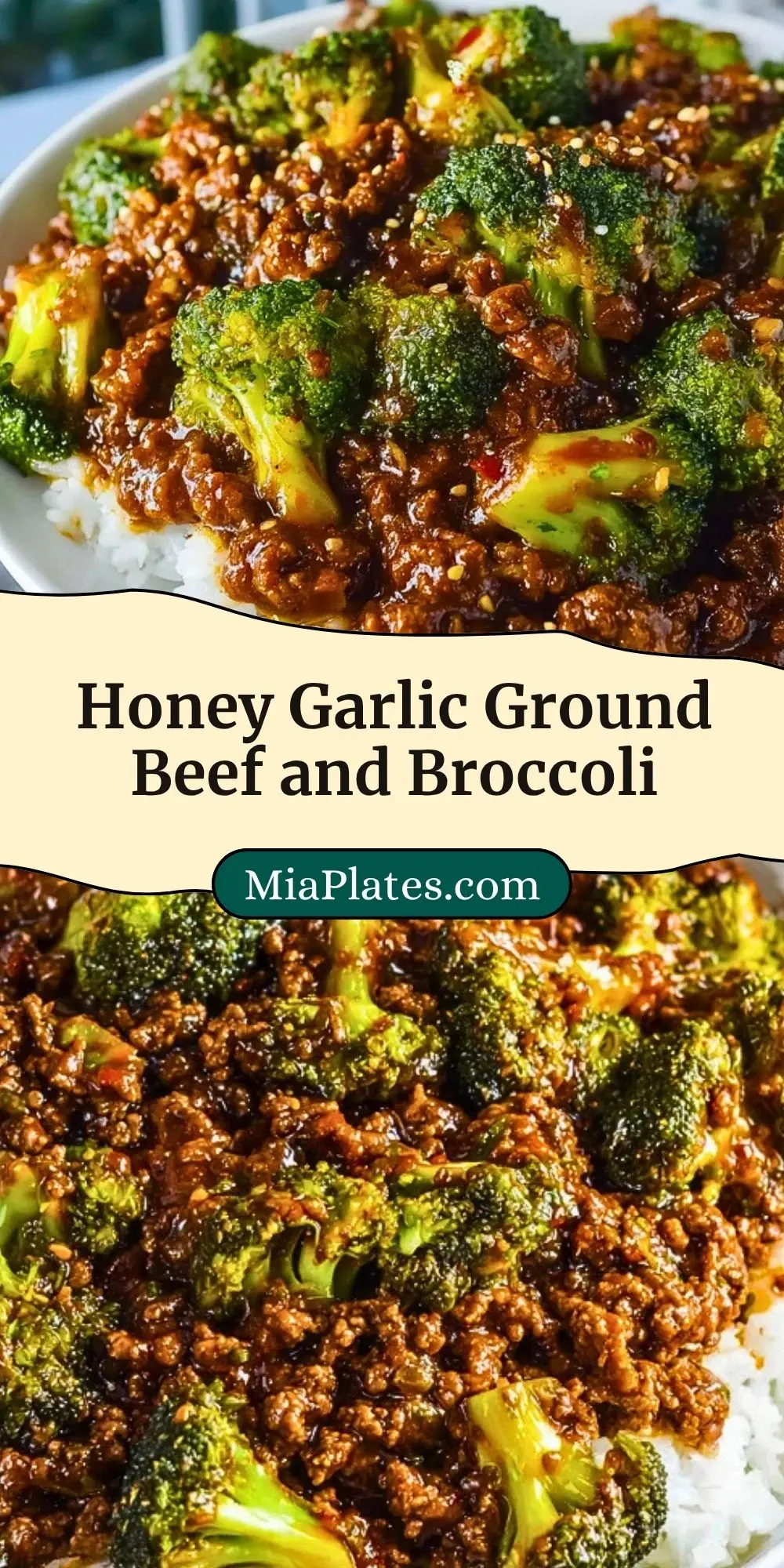 Honey Garlic Ground Beef and Broccoli Pin 2
