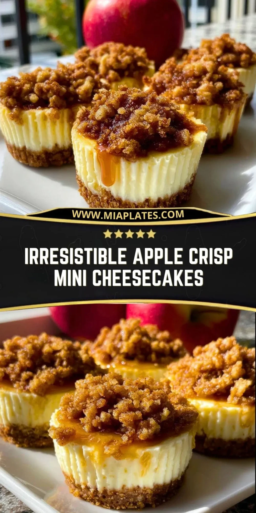 Irresistible Apple Crisp Mini Cheesecakes (2)