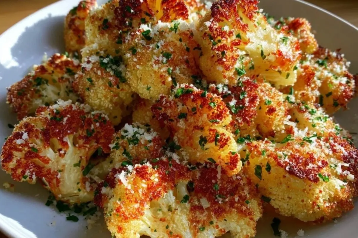 Irresistibly Delicious Garlic Parmesan Roasted Cauliflower