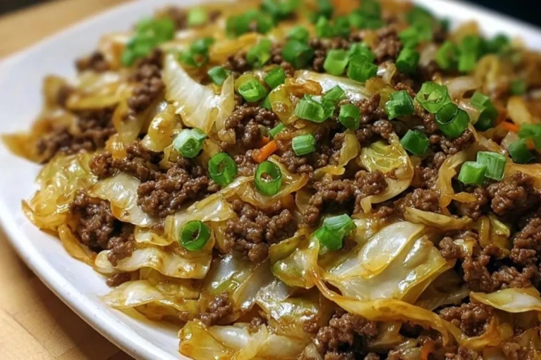 Low-Carb Mongolian Ground Beef and Cabbage 1