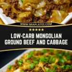 Low-Carb Mongolian Ground Beef and Cabbage Pin 1