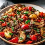 Mediterranean Ground Beef Stir Fry 1