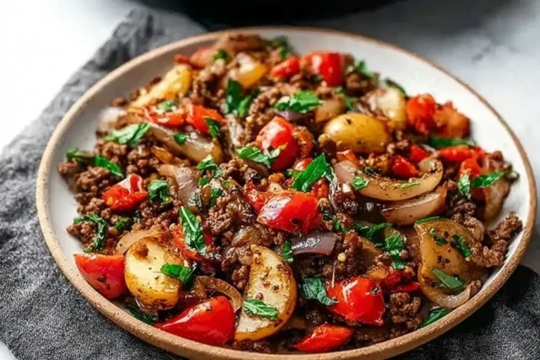 Mediterranean Ground Beef Stir Fry 1