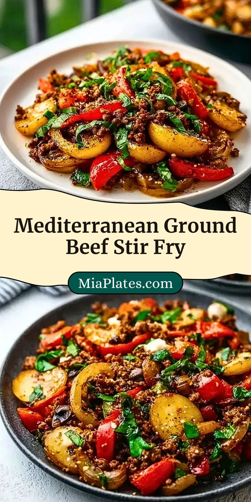 Mediterranean Ground Beef Stir Fry Pin 2