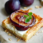 Plum & Cheese Puff Pastry Tarts