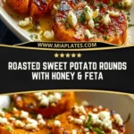 Roasted Sweet Potato Rounds with Honey & Feta Pin 1
