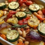 Rustic Roasted Vegetable Bake with Cannellini Beans