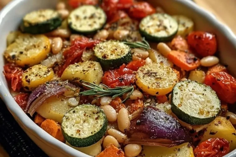 Rustic Roasted Vegetable Bake with Cannellini Beans