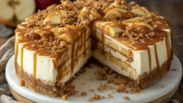 Salted Caramel Apple Pie Cheesecake