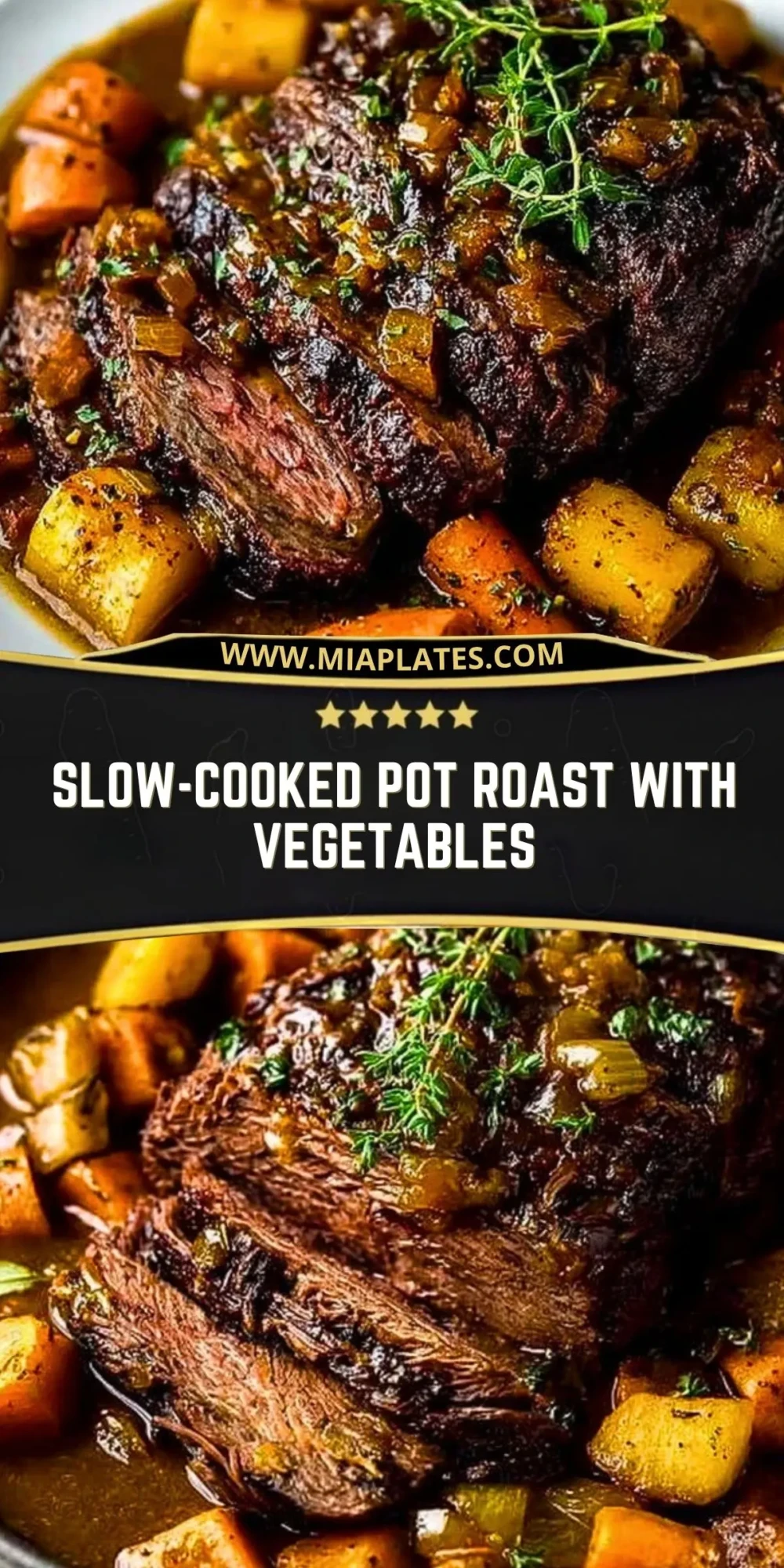 Slow-Cooked Pot Roast with Vegetables Pin 1