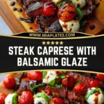 Steak Caprese with Balsamic Glaze Pin 1