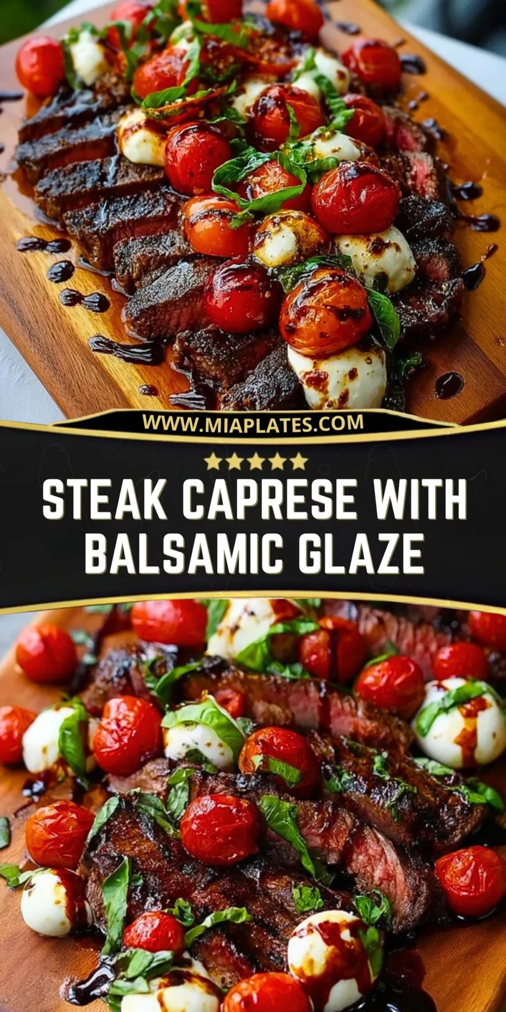 Steak Caprese with Balsamic Glaze Pin 1