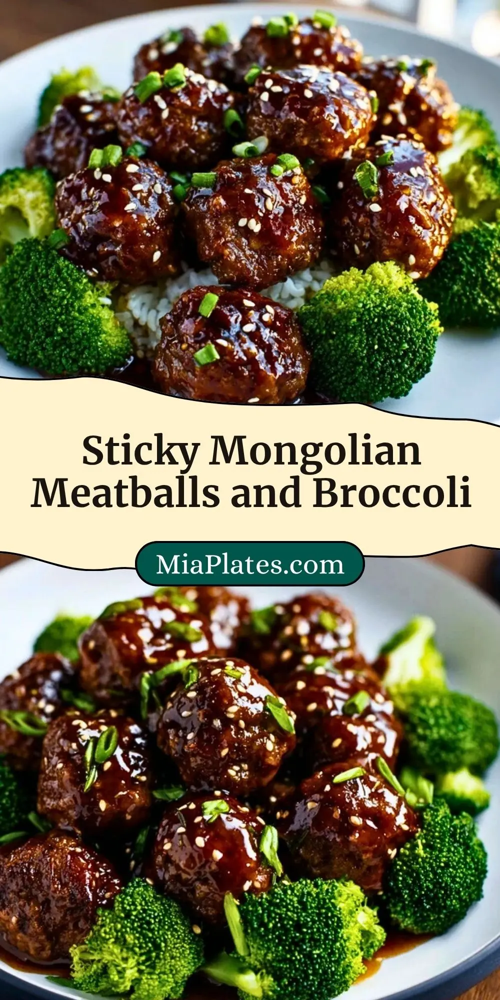 Sticky Mongolian Meatballs and Broccoli Pin 2