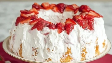 Strawberry Angel Cake