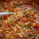 Stuffed Pepper Orzo Soup