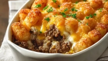 Tater Tot Casserole with Ground Beef