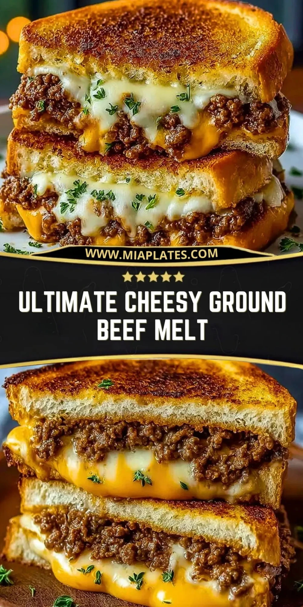 Ultimate Cheesy Ground Beef Melt Pin 1