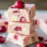 White Chocolate Cherry Fudge