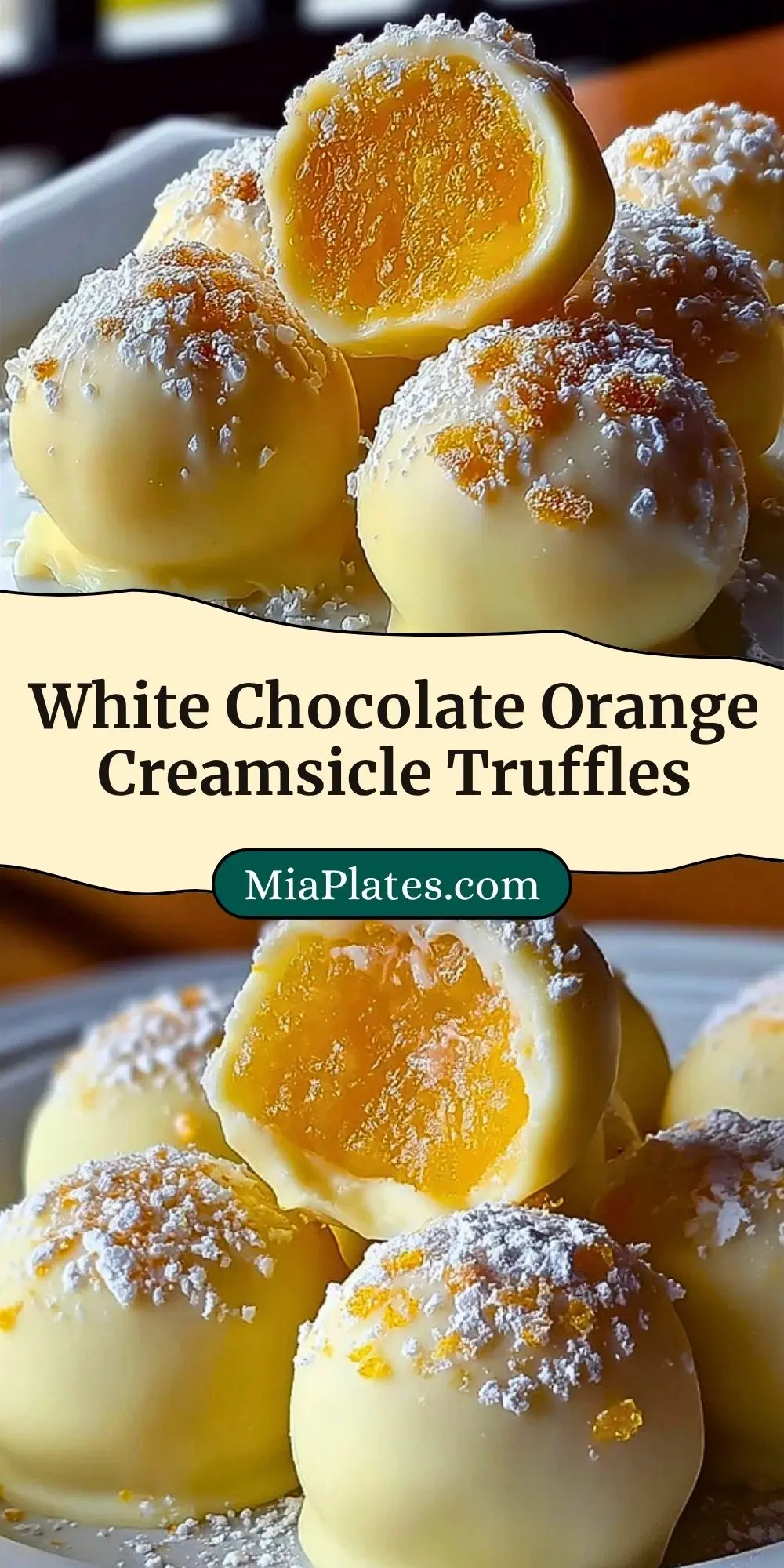 White Chocolate Orange Creamsicle Truffles Pin 2