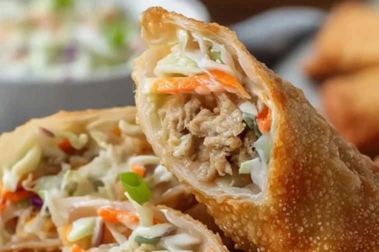 Chicken Coleslaw Egg Rolls
