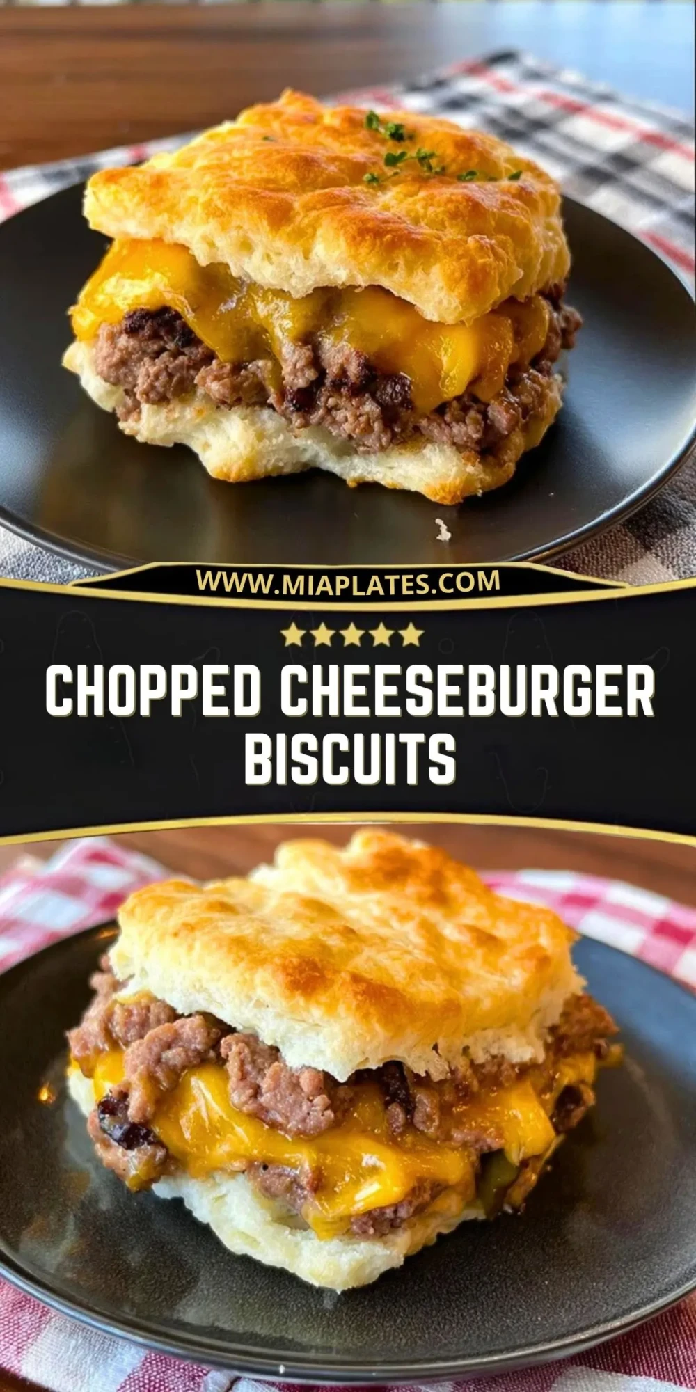 Chopped Cheeseburger Biscuits Pin 1