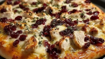 Cranberry Chicken & Brie Pizza 1