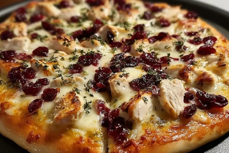 Cranberry Chicken & Brie Pizza 1