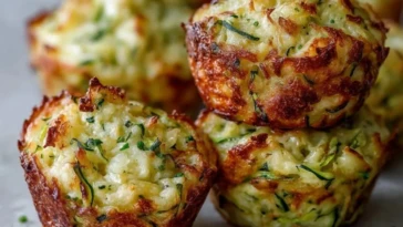 Crispy Parmesan Zucchini Potato Muffins