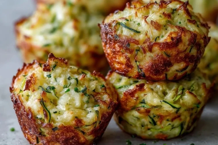 Crispy Parmesan Zucchini Potato Muffins