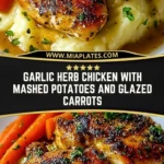 Garlic Herb Chicken with Mashed Potatoes and Glazed Carrots (3)