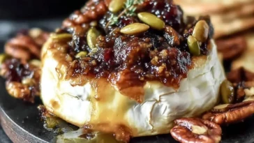 Gooey Baked Brie with Fig Jam