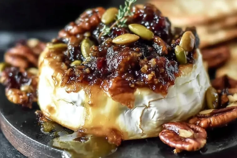 Gooey Baked Brie with Fig Jam