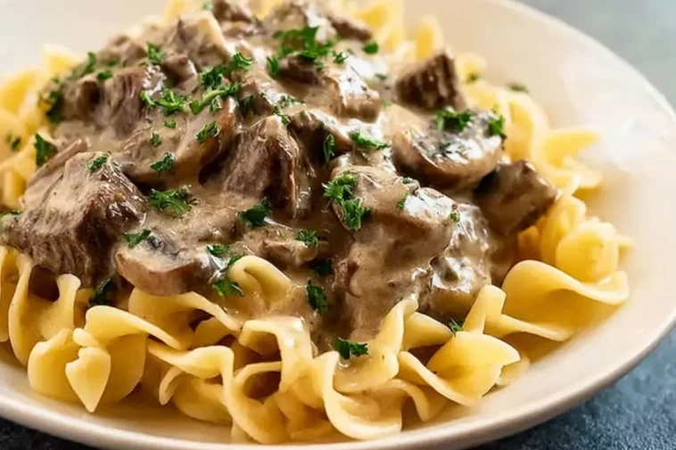 Hearty Slow Cooker Beef Stroganoff