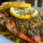 Juicy Baked Pesto Salmon