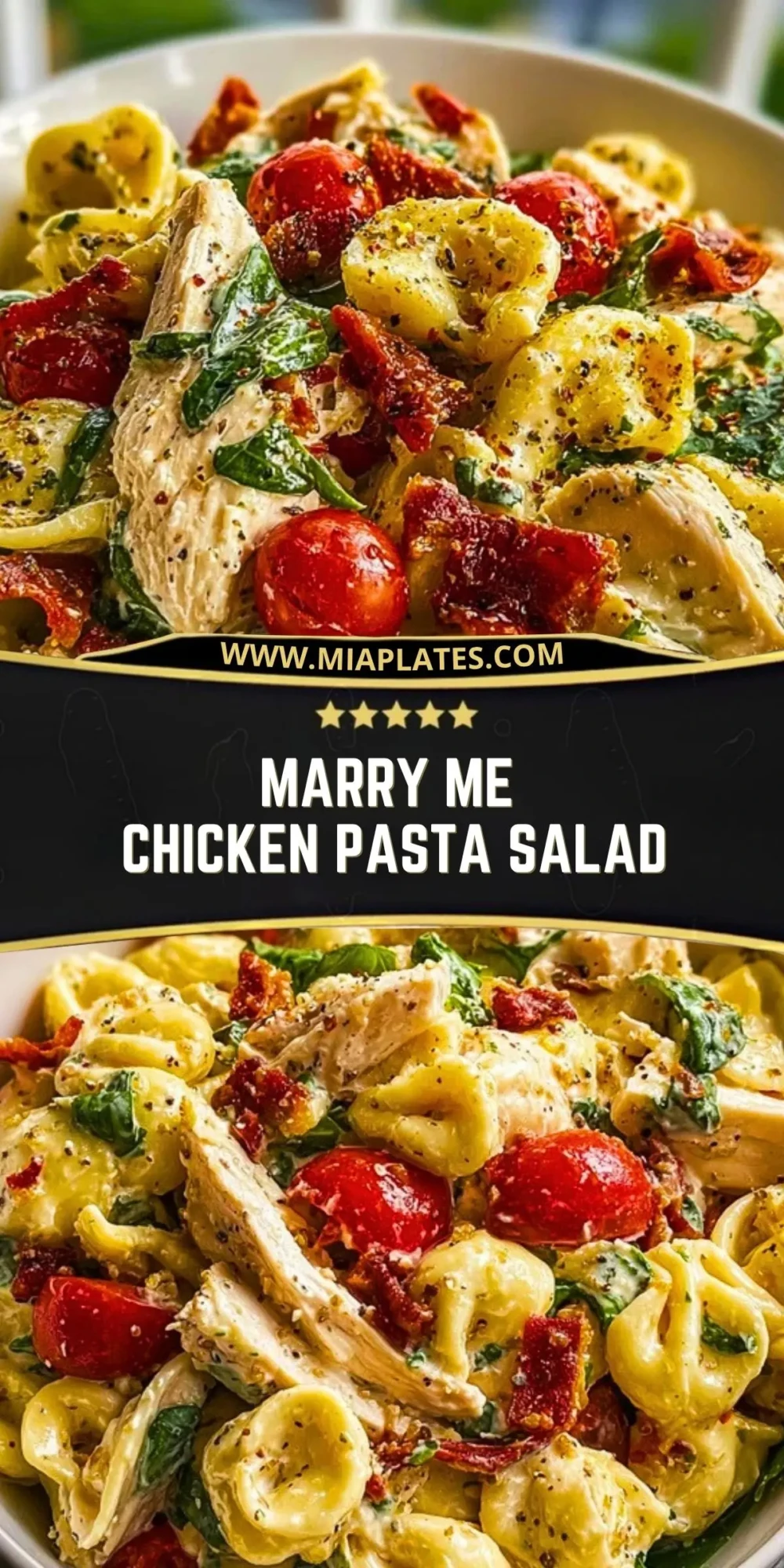 Marry Me Chicken Pasta Salad Pin 1