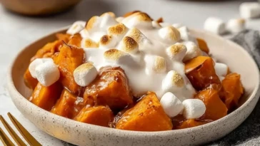 Marshmallow Crock Pot Sweet Potatoes