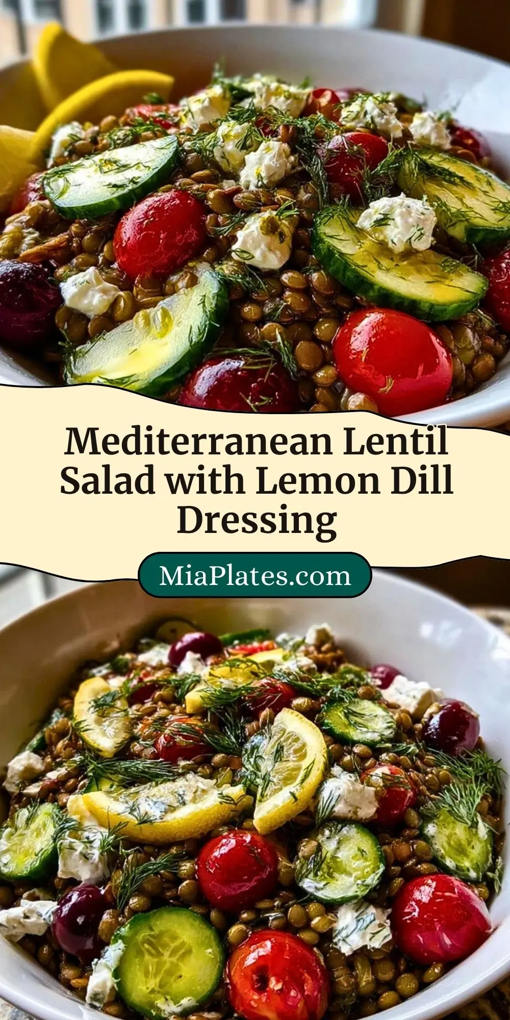 Mediterranean Lentil Salad with Lemon Dill Dressing (3)