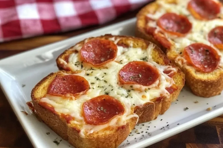 Mini Garlic Toast Pizzas