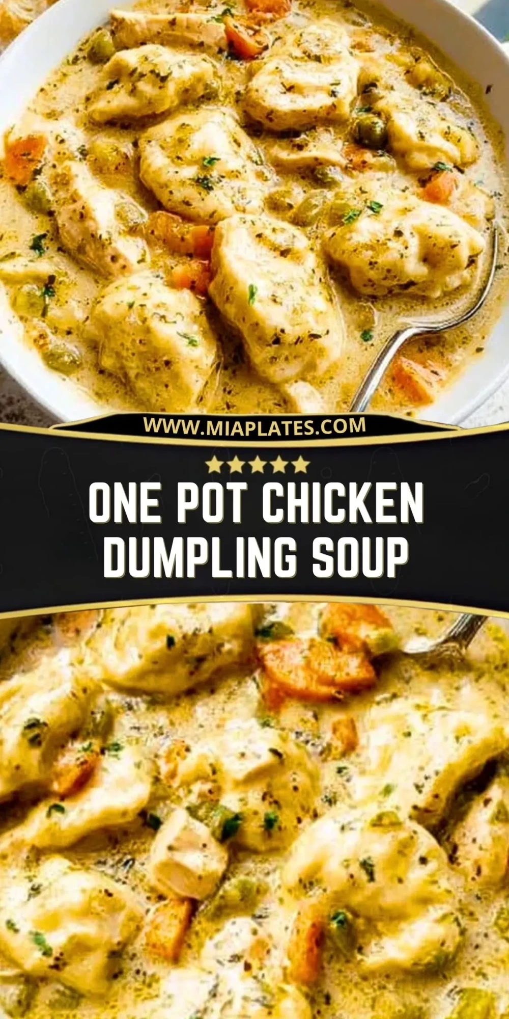 One Pot Chicken Dumpling Soup Pin 1