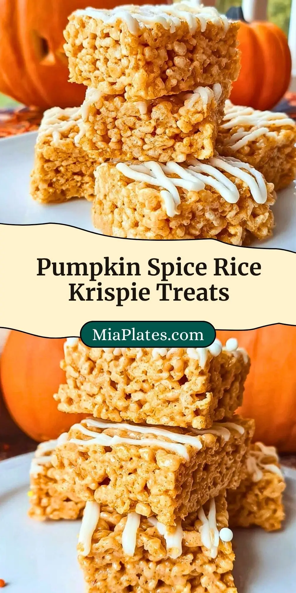 Pumpkin Spice Rice Krispie Treats (3)