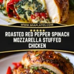 Roasted Red Pepper Spinach Mozzarella Stuffed Chicken (2)