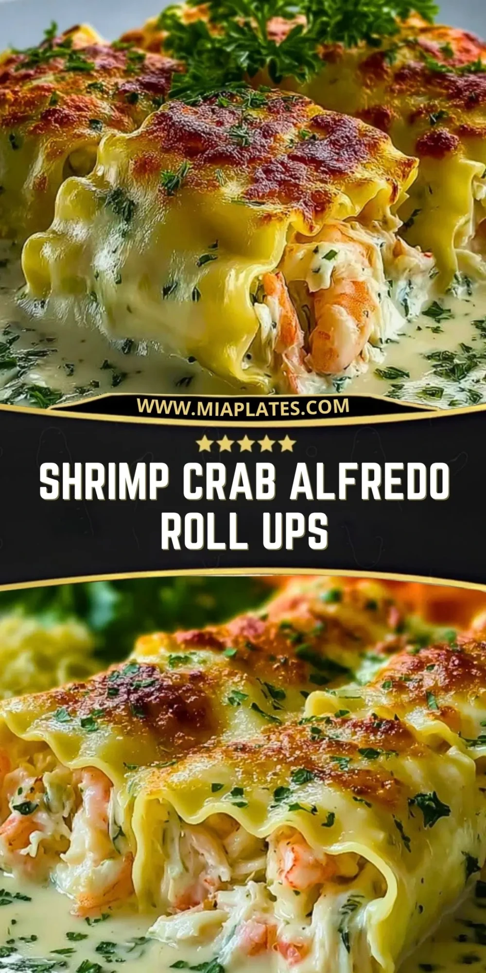 Shrimp Crab Alfredo Roll Ups (2)